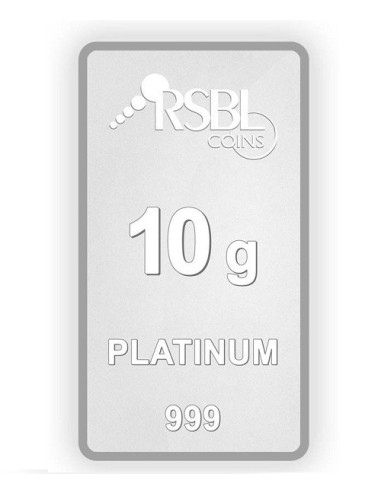 RSBL Platinum Bar Of 10 Gram 999 Purity Fineness