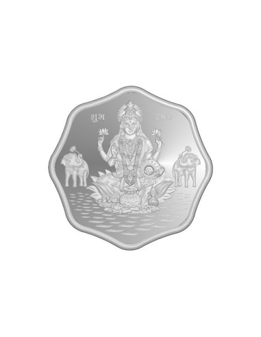 Octagon Lakshmi Silver Coin Of 10 Grams in 999 Purity Fineness