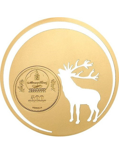 Roaring Deer Silver Coin 2017  15.55 gms  925 Purity By Mongolia