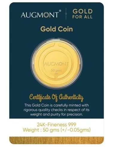 Augmont 50 gm Gold Coin 24Kt in 999 Purity