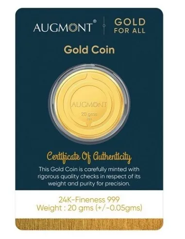 Augmont 20 gm Gold Coin 24Kt in 999 Purity