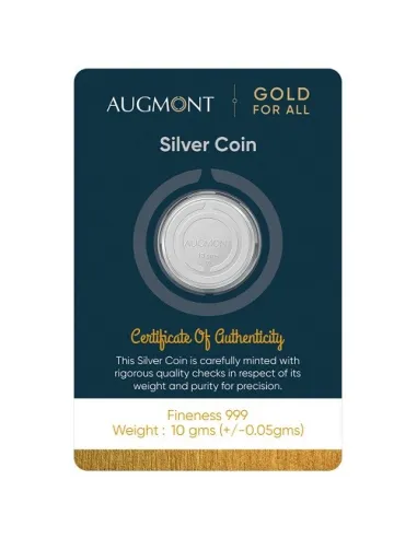 Augmont 10 gm Silver Coin 24Kt in 999 Purity