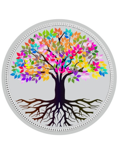 Coin Arts 3D Color Banyan Tree Silver Coin of 10 Grams in 999 Purity Fineness