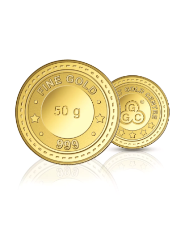 Gujarat Gold Centre buy Gold Coin Of 50 Gram Gold  24Kt in 999 Purity