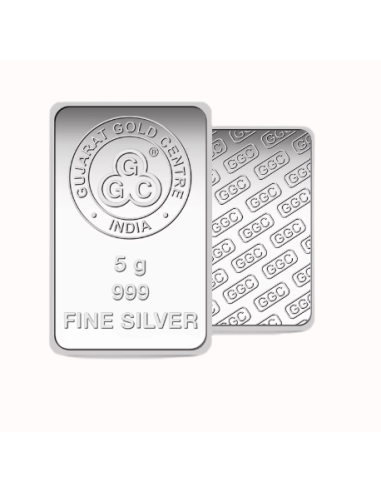 Buy Gujarat Gold Centre Silver Bar Of 5 Gram in 999 24Kt Purity