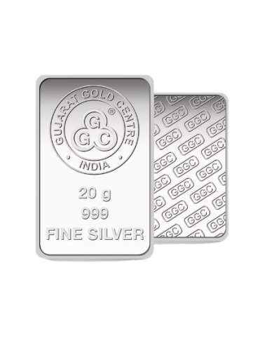 Buy Gujarat Gold Centre Silver Bar Of 20 Gram in 999 24Kt Purity