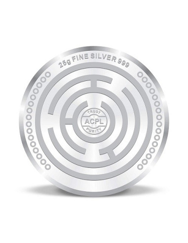 Precious Moments Color Happy Birthday BIS Hallmarked Silver Coin Of 25 Gram in 999 Purity / Fineness by ACPL