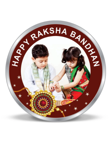 Precious Moments Personalised BIS Hallmarked Happy Raksha Bandhan Silv