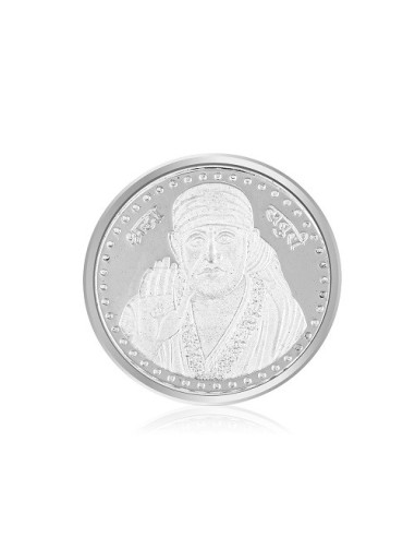 Tribhovandas Bhimji Zaveri & Sons Sai Baba Silver Coin of 20 Grams in 999 Purity Fineness