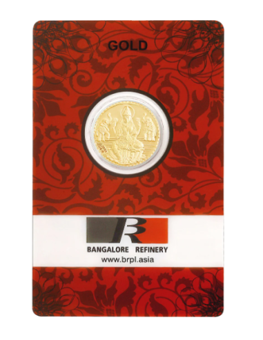 BRPL Bangalore Refinery Lakshmi Gold Coin Of 8 Grams in 22 Karat 916 P