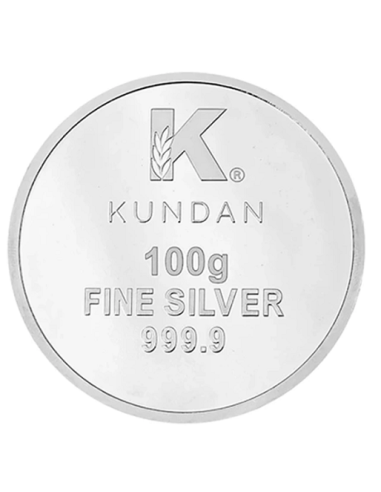 Kundan Kalpataru Tree Silver Coin Of 100 Gram in 999 Purity / Fineness