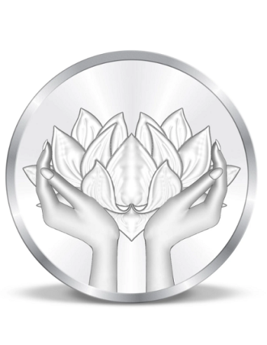 Precious Moments Lotus BIS Hallmarked Silver Coin Of 10 Gram in 999 Purity / Fineness By ACPL