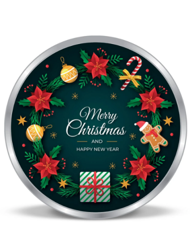 Precious Moments BIS Hallmarked Colorful Christmas Silver Coin Of 20 Gram in 999 Purity / Fineness by ACPL