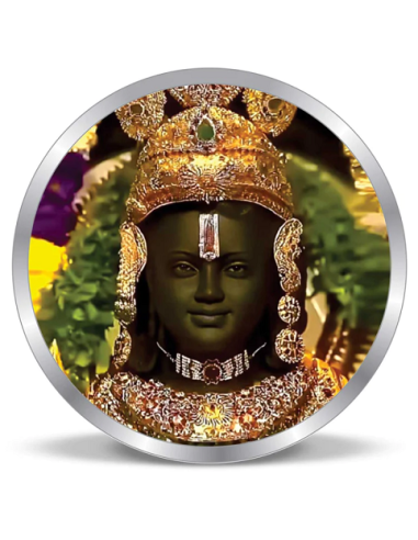 Precious Moments Color Lord Ram JI BIS Hallmarked Silver Coin Of 100 G