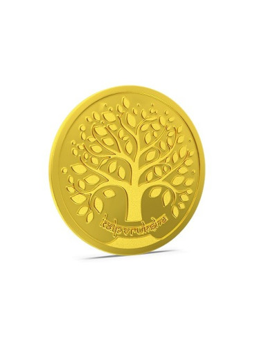 Aspect Bullion Kalpvruksha Gold Coin Of 5 Grams in 24 Karat 995 Purity