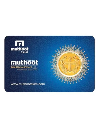 Muthoot Pappachan Swarnavarsham Gold Hallmarked Cross  Coin of 1 gms i