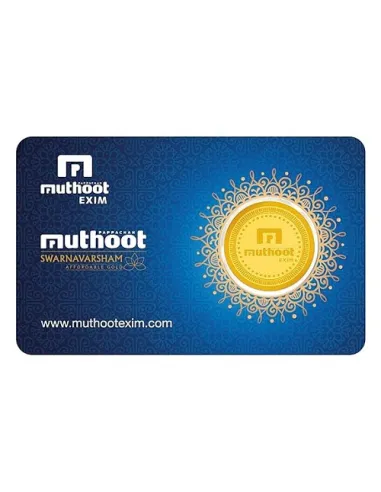 Muthoot Pappachan Swarnavarsham Gold Hallmarked Coin of 10 gm in 999 P