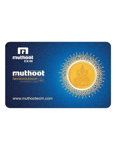 Muthoot Pappachan Swarnavarsham Hallmarked Lakshmi Gold Coin of 10 gms