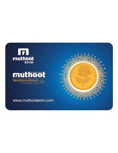 Muthoot Pappachan Swarnavarsham Gold Hallmarked Rose Coin of 1 gms in