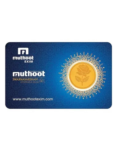 Muthoot  Pappachan Swarnavarsham Gold Hallmarked Rose Coin of 5 gms in