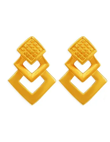 Muthoot Pappachan Swarnavarsham Gold BIS Hallmarked Box Earing of 2 gm