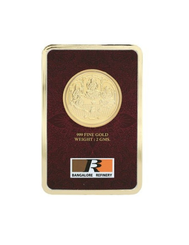 BRPL Bangalore Refinery Trimurti Gold Coin Of 2 Grams in 24 Karat  999