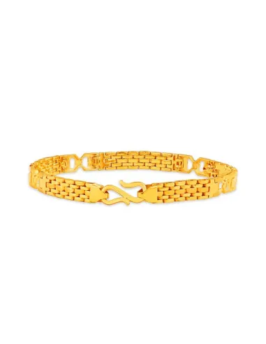 Muthoot Pappachan Swarnavarsham BIS Hallmarked Gold Gents Broad Bracel