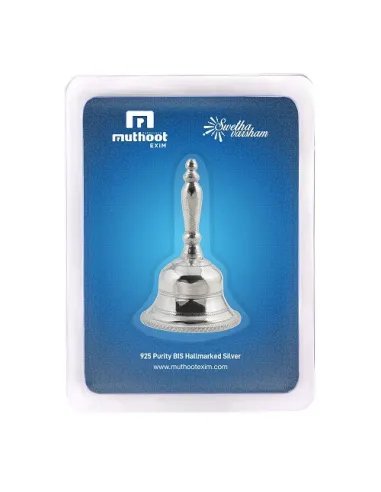 Swethavarsham Muthoot Exim Silver Puja Bell of 45 Grams in 925 Purity Fineness