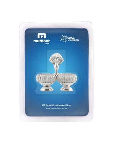 Swethavarsham Muthoot Exim Silver KumKum Holder of 25 Grams in 925 Purity Fineness