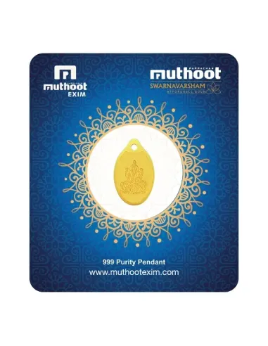 Muthoot Pappachan Swarnavarsham Gold Combo Oval Lakshmi Gold Pendant o