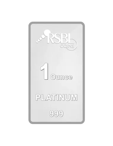 RSBL Platinum Bar Of 31.1 Gram (1Ounce) 999 Purity Fineness