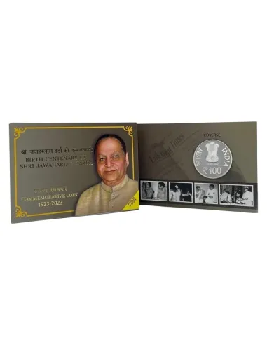 100 Rupees India Govt. Mint Shri Jawaharlal Darda Birth Centenary Comm