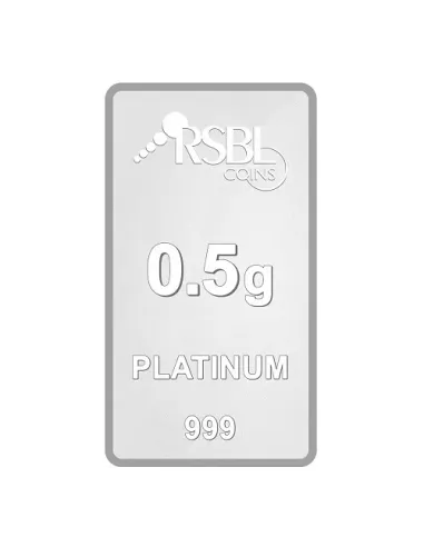 RSBL Platinum Bar Of 0.5 Gram 999 Purity Fineness