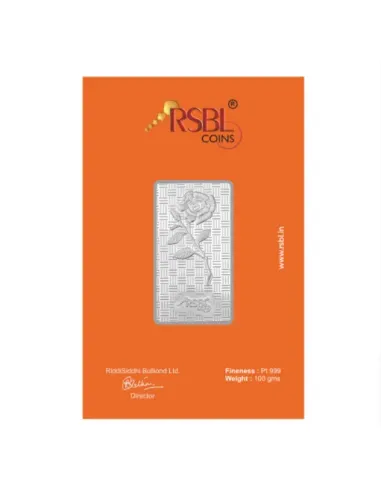 RSBL Platinum Bar Of 100 Gram+1 Gram Free in 999 Purity Fineness