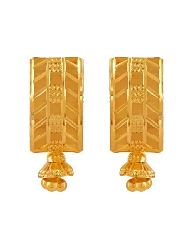 Muthoot Pappachan Swarnavarsham Gold BIS Hallmarked  Ladies Dangler Ea