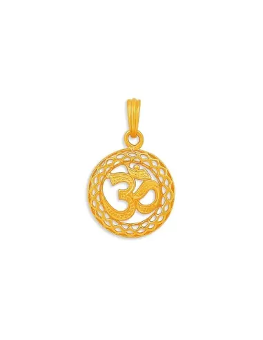 Muthoot Pappachan Swarnavarsham Gold BIS Hallmarked Round OM Pendant o