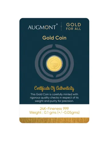 Augmont  0.1 gm Gold Coin 24Kt  in 999 Purity