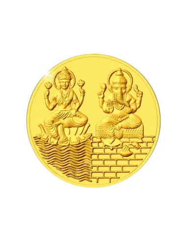 Augmont Lakshmi Ganesh 1 gm Gold Coin 24Kt in 999 Purity