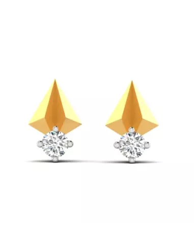 Divine Solitaires Diamond Earring for Women 18kt Gold Sol. Diamond 0.2