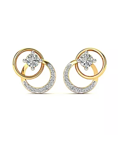 Divine Solitaires Diamond Earring for Women 18kt Gold Sol. Diamond 0.2