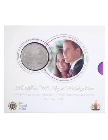 2011 The Official UK Royal Wedding Coin By Royal Mint