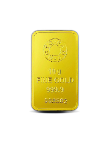 Buy MMTC PAMP 10 Grams Gold Ingot Bar 24 Karat 999.9 I CoinBazaar