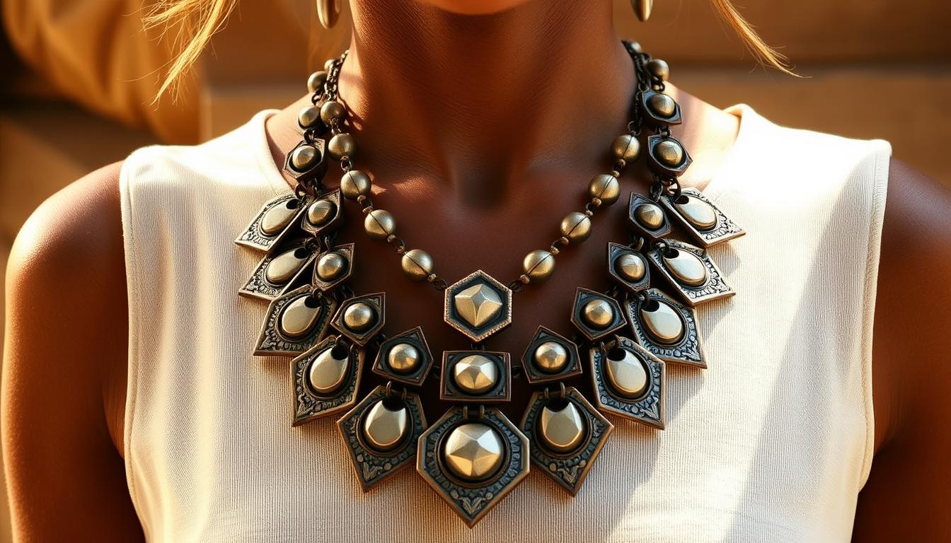 Statement & Sustainable Pieces – Bold, asymmetrical designs, chokers, and eco-conscious jewellery ar